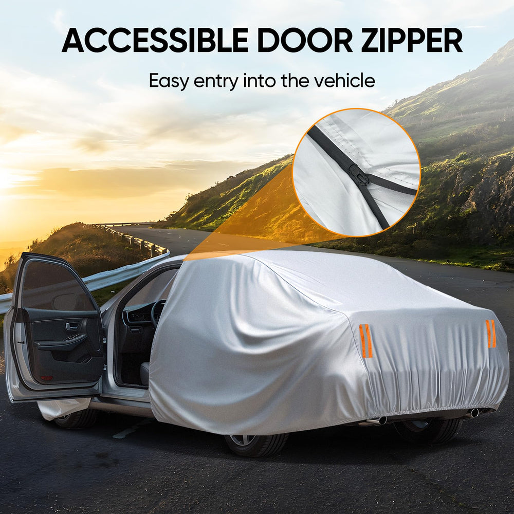 NEVERLAND sedan car cover wheel-fix straps prevent wind lift
