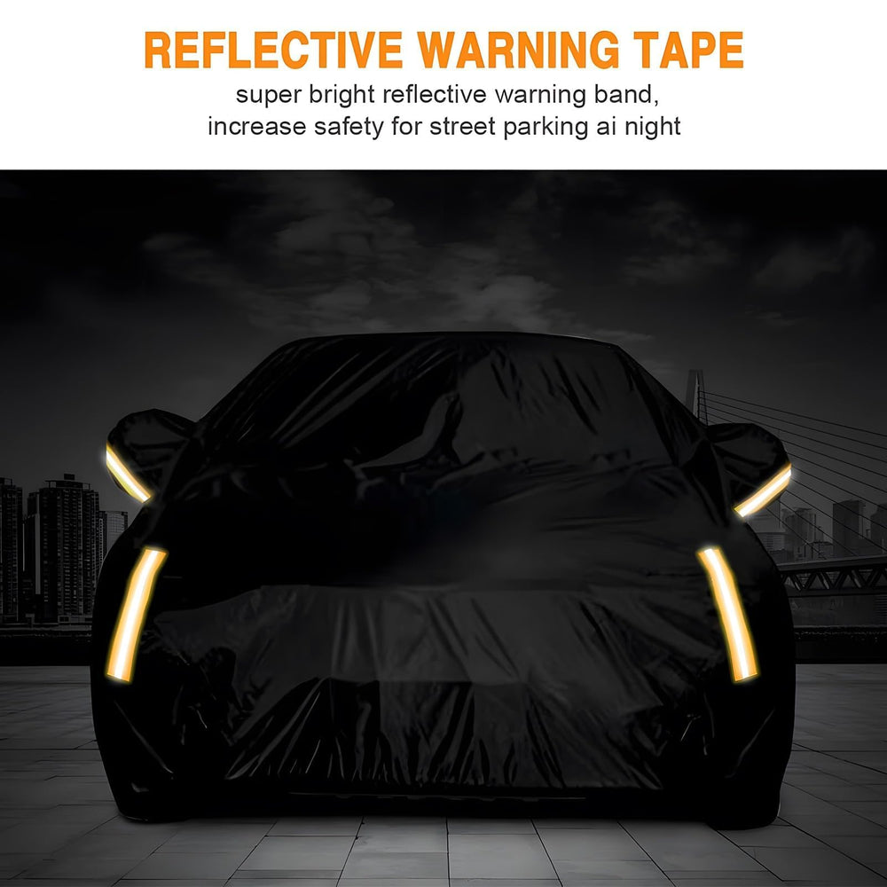 NeverLAND sedan car cover driver zipper for easy access.