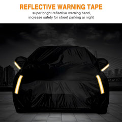 NeverLAND sedan car cover driver zipper for easy access.