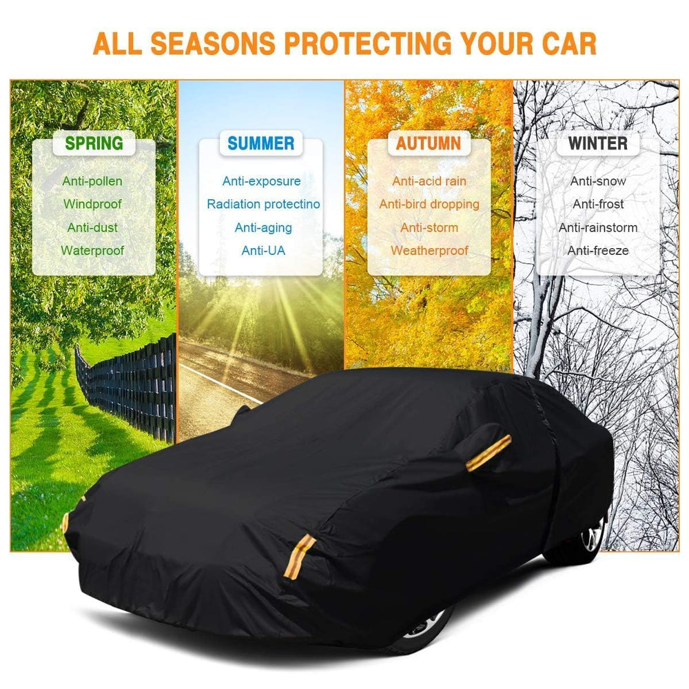 NeverLAND sedan car cover quick fold for compact storage.