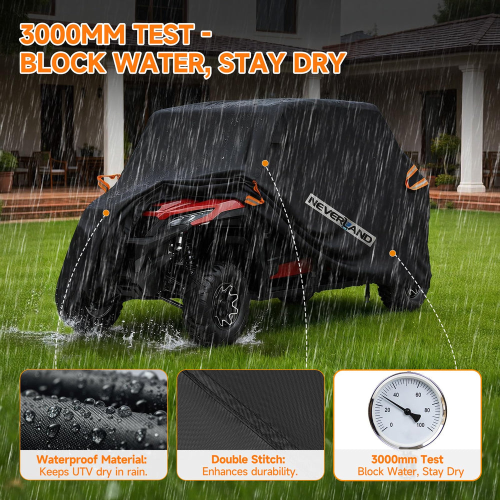 Neverland UTV cover fits 4-6 seat UTVs including Polaris and Yamaha