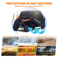 Neverland UTV cover provides all-weather protection against rain and debris