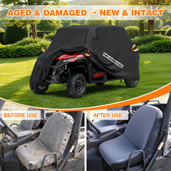 Neverland UTV cover features quick-release buckles for easy securing