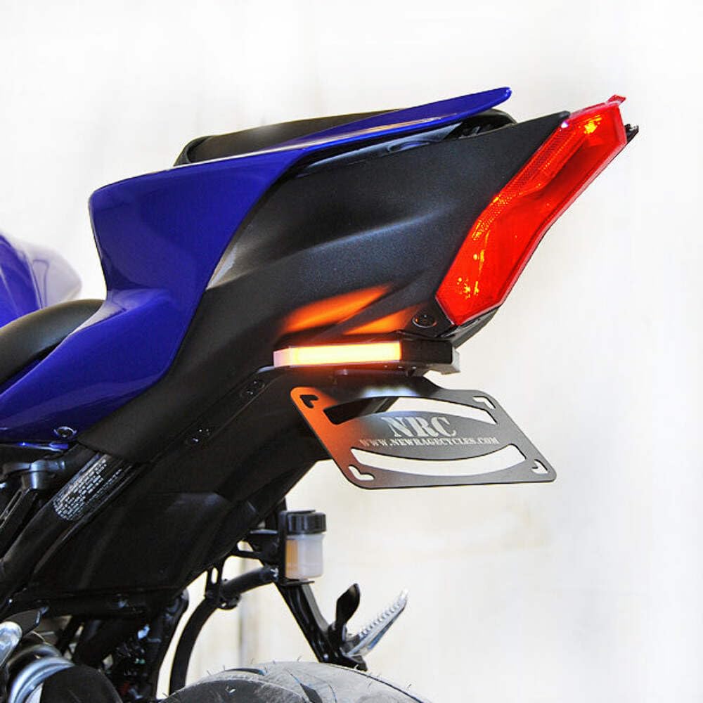 New Rage Cycles Fender Eliminator for Yamaha R7 side profile view highlights streamlined silhouette.