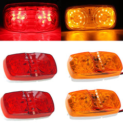 New Sun amber-red 10-LED trailer side marker light with high visibility.