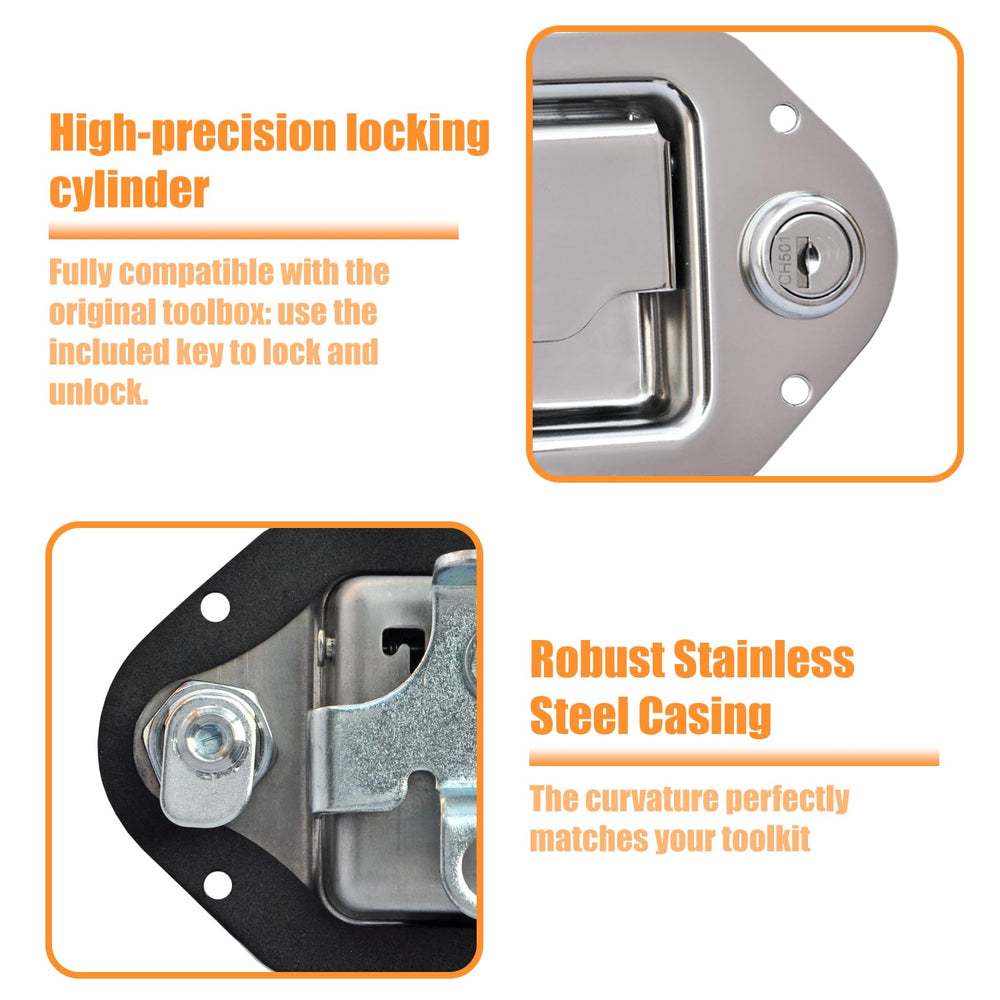 Newace stainless steel toolbox latch cylinder with dust-proof design