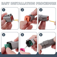 Newdeli Deutsch connector kit 12-pin DT-series captures comprehensive wiring solutions for multiple applications.