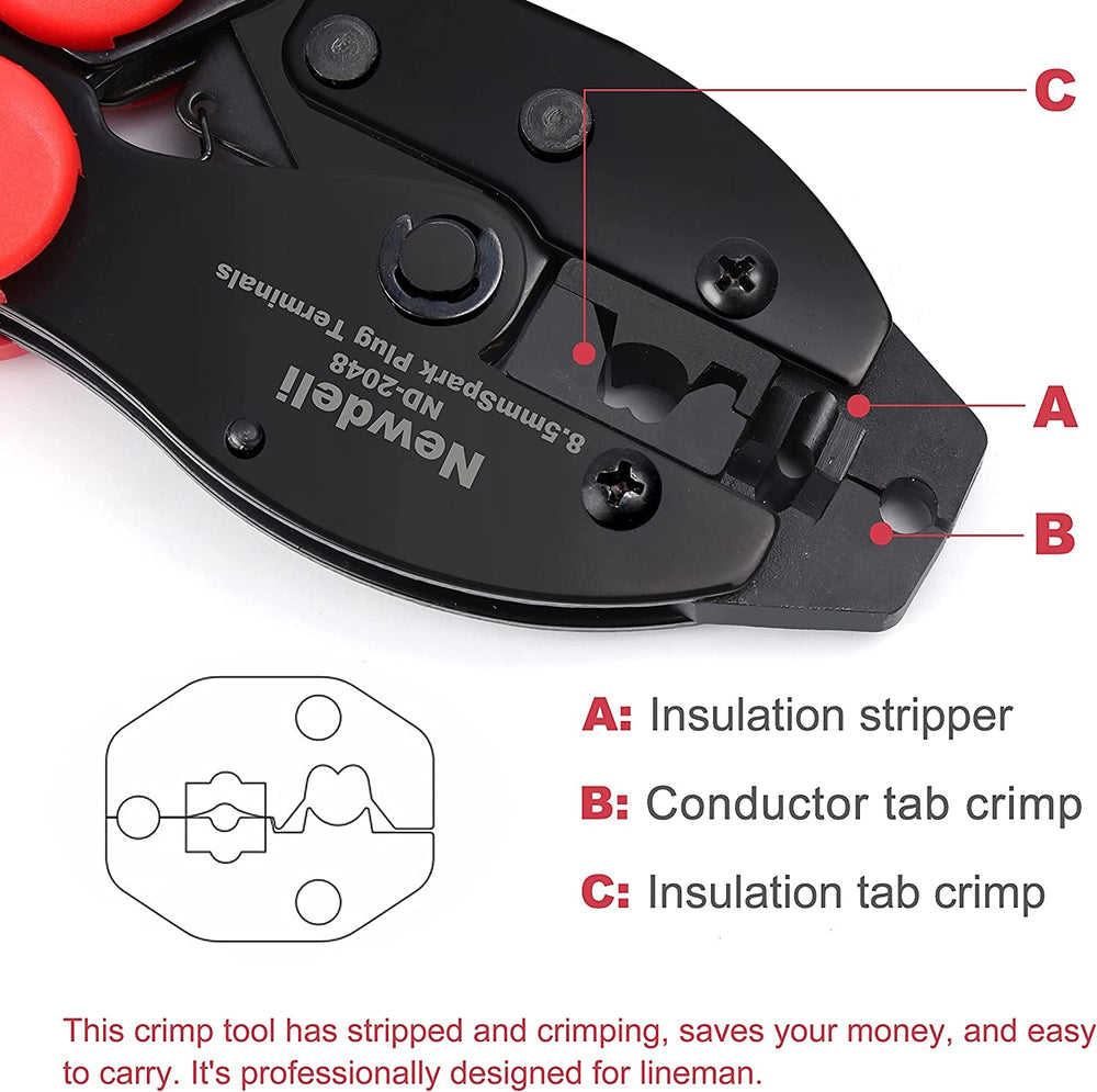 Newdeli straight terminal for straightforward wire routing.