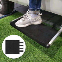 NEWFOM camper stair cover adds grip for safe manual and electric steps.
