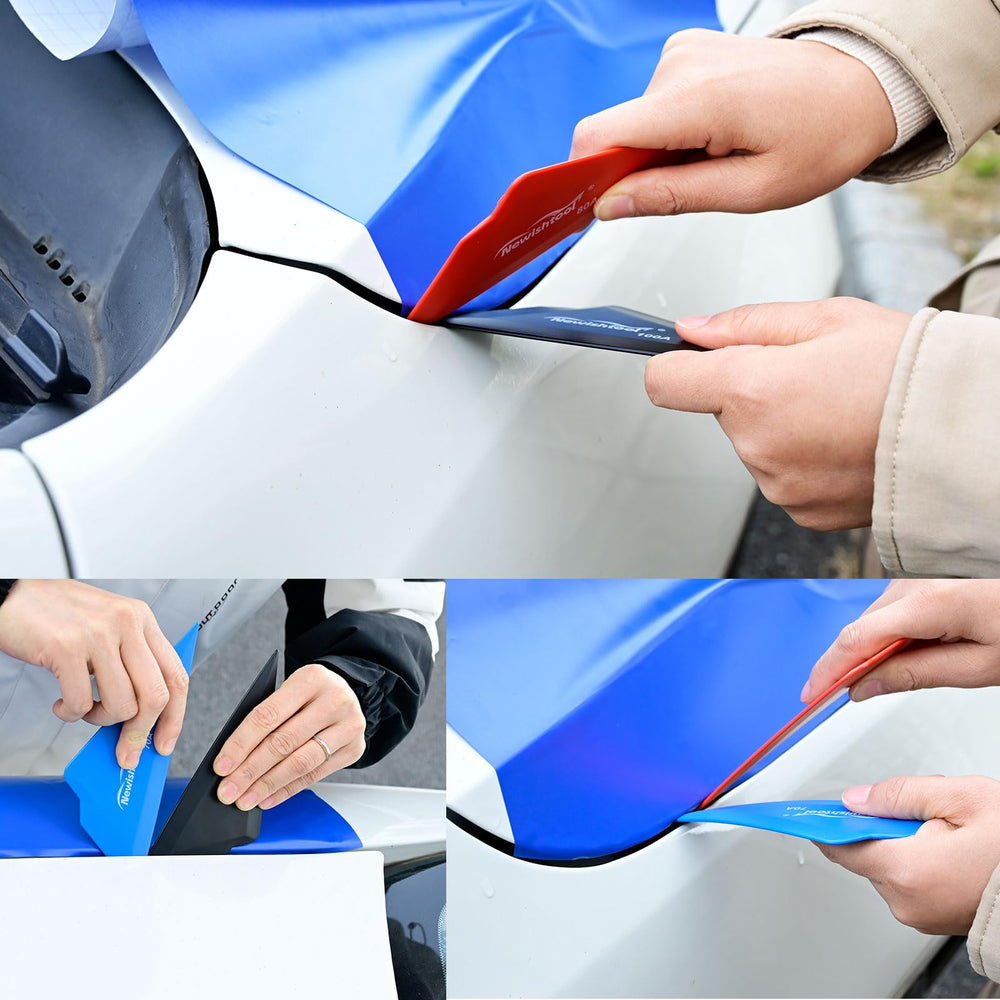 NEWISHTOOL 70A hardness squeegee protecting surfaces during film tucking