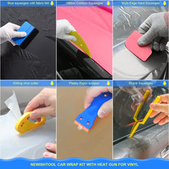 NEWISHTOOL magnetic wrap stick squeegee handles small curved areas