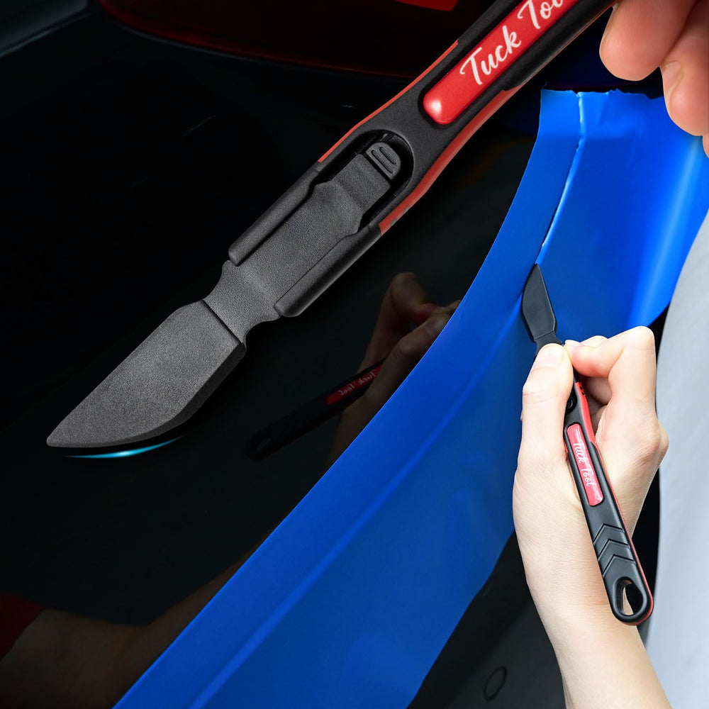 NEWISHTOOL Micro Squeegee Curved Edge for versatile trimming on curved surfaces.