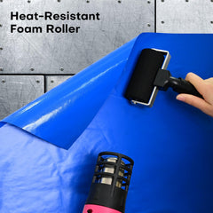 NEWISHTOOL vinyl wrap foam roller close-up showing smooth operation.