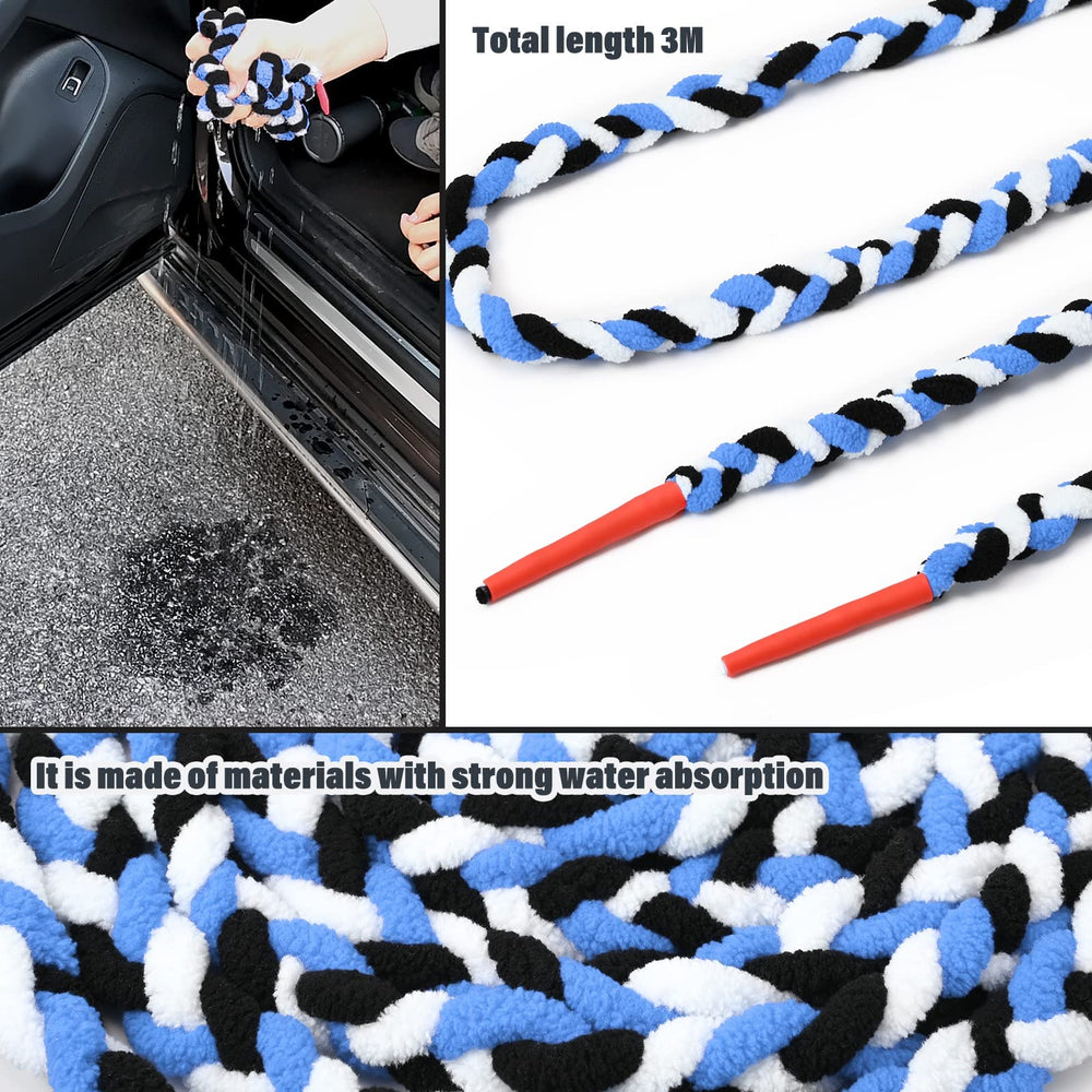NEWISHTOOL window tint absorbent rope used during tint installation to control fluids.