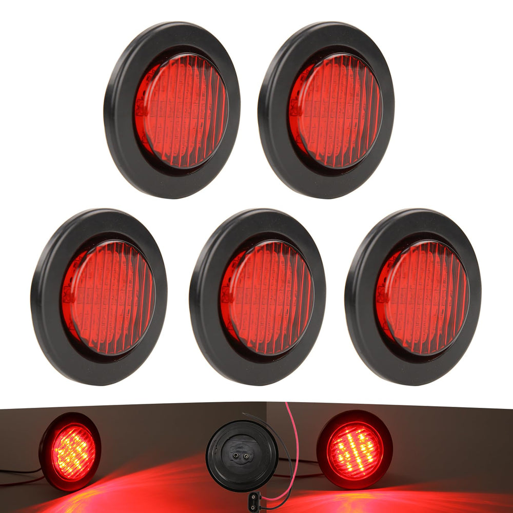 NEW SUN Premium 2.5-inch round LED trailer light with 13 red LEDs for bright markers