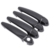 NewYall carbon fiber exterior door handle cover on the front left, enhances sport look and protection.