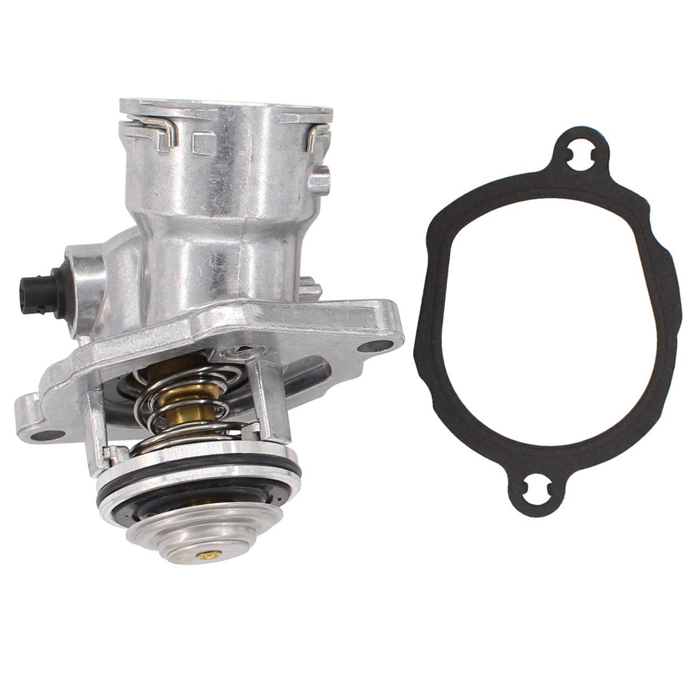 NewYall coolant thermostat housing gasket for Mercedes C230 closeup shows durable seal.