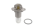 NewYall engine coolant thermostat and housing closeup with gasket for reliable cooling.