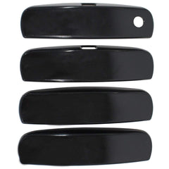 NewYall gloss black front-left door handle cover for Dodge Charger 2011-2019 enhances exterior style.