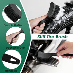 NexaBrush 9-pack Soft Tire Brush protects paint while lifting dirt from tires