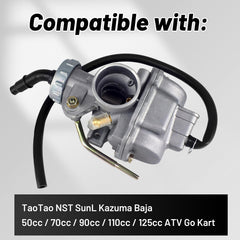 NexaNova PZ20 carburetor kit for TaoTao NST 70cc-110cc with smoother idle possibility.
