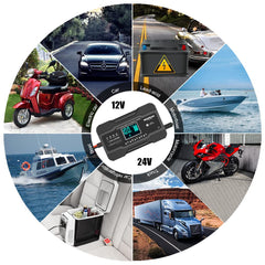NEXPEAK LCD shows charging status and season modes