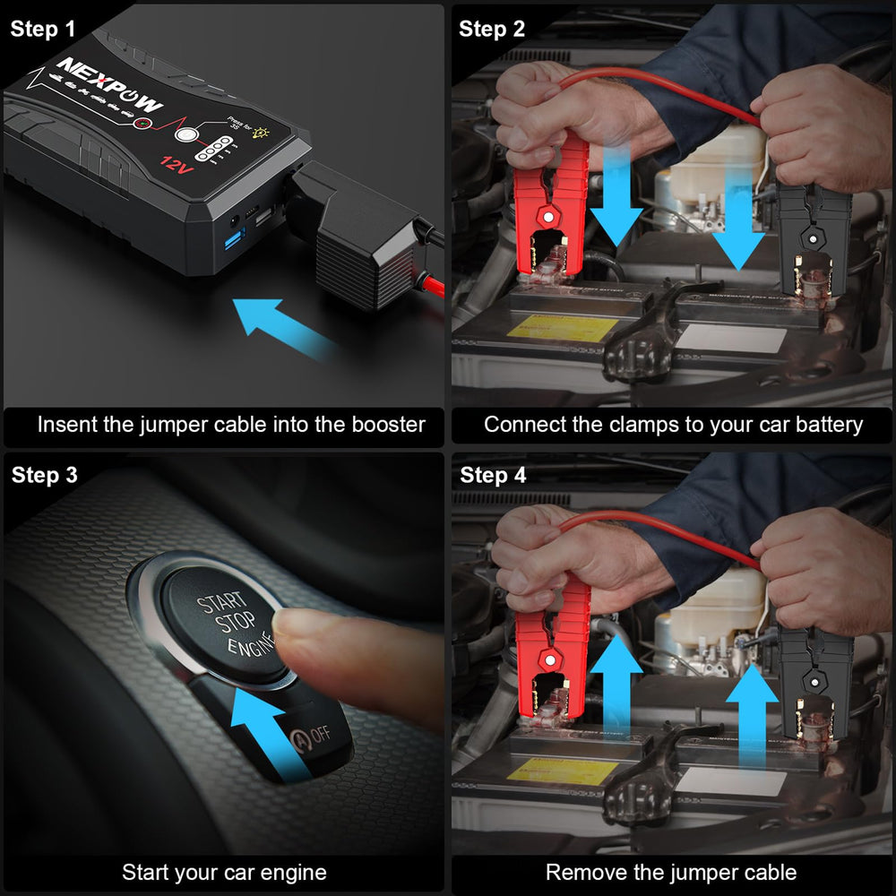 NEXPOW Q10S integrated LED flashlight for nocturnal roadside emergencies