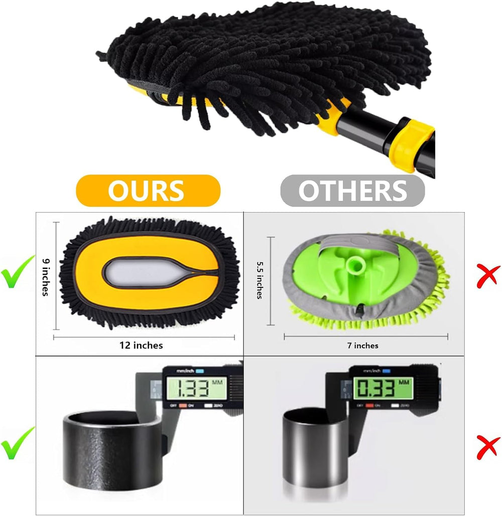 NEZENO double-sided chenille and microfiber gloves and towels support versatile cleaning