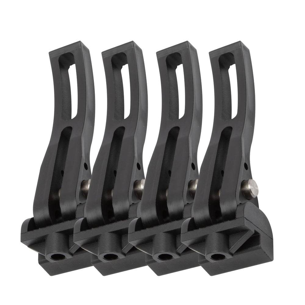 NFSpeeding tonneau clamps 4pc, side view, corrosion-resistant hardware for heavy-duty use