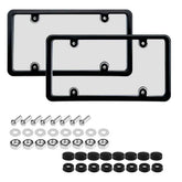 NGHEY black 2pc license frame with screws for quick installation and durable fit.
