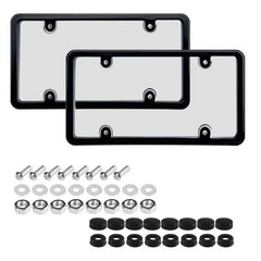 NGHEY black 2pc license frame with screws for quick installation and durable fit.