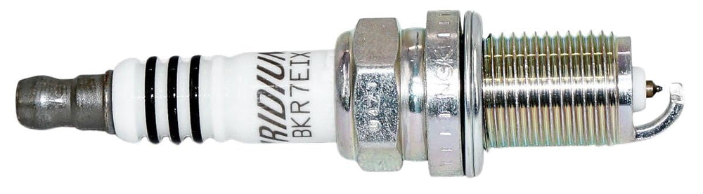 NGK 2667 ground electrode nickel detail emphasizes wear resistance