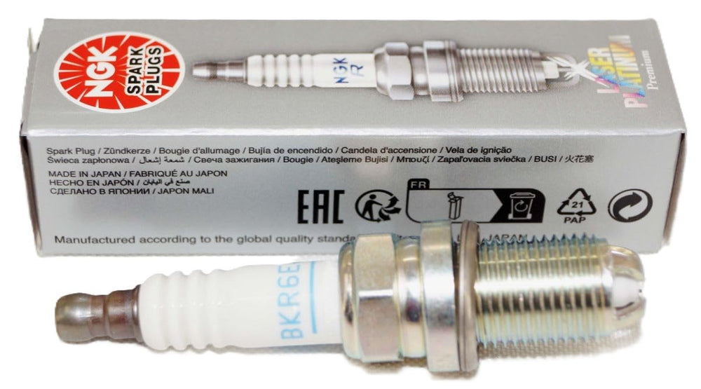 NGK 3199 center electrode close-up showing platinum design