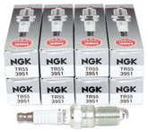 NGK 3951 TR55 spark plugs 8-pack ready for OEM-style replacement