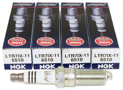 NGK 6510 LTR7IX-11 spark plug closeup showing iridium tip for smooth ignition