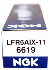 NGK 6619 iridium spark plugs ready for toolkit replacement.