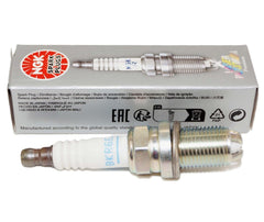 NGK 8-pack of BKR6EQUP spark plugs displayed for V8 engines