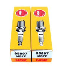 NGK 95897 MR7F spark plugs pair — packaging image reinforces quick, pair-based swap.