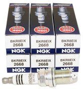 NGK BKR8EIX spark plug close-up showing iridium electrode for durability