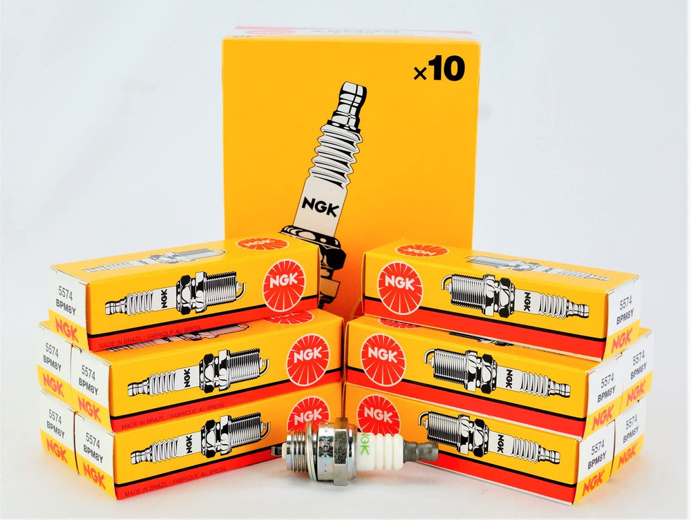 NGK BPM8Y spark plug assembly for reliable starts and easy installation.