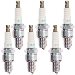 NGK BPR4ES six-pack solid spark plugs for reliable engine starts.