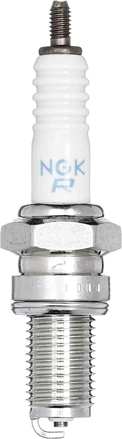 NGK BR7EF V-Power spark plug 10-pack side view highlights anti-corrosion coating and long life.
