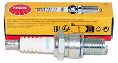 NGK BR8ES spark plug insulator close-up highlighting high alumina ceramics