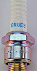 NGK BR8ES spark plug thread and gap view helps confirm installation fit.