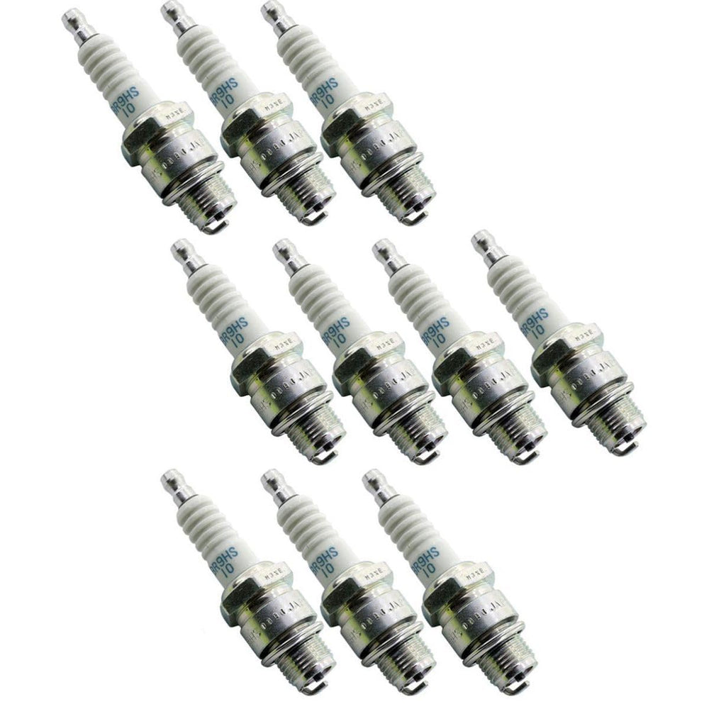 NGK BR9HS-10 spark plug tip close-up for precise ignition.