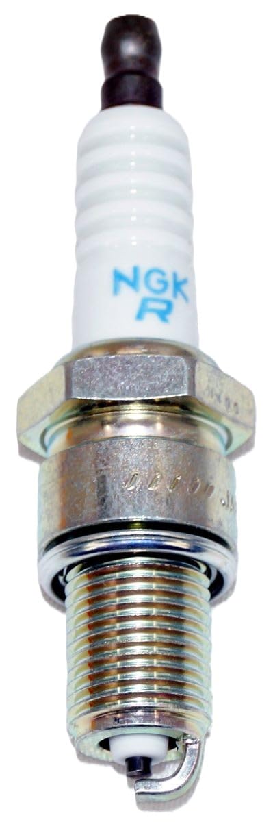 Ceramic insulator detail on NGK BPR9ES spark plug