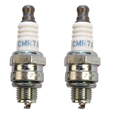 NGK CMR7A spark plug pack of 2 for reliable ignition on compatible small engines.