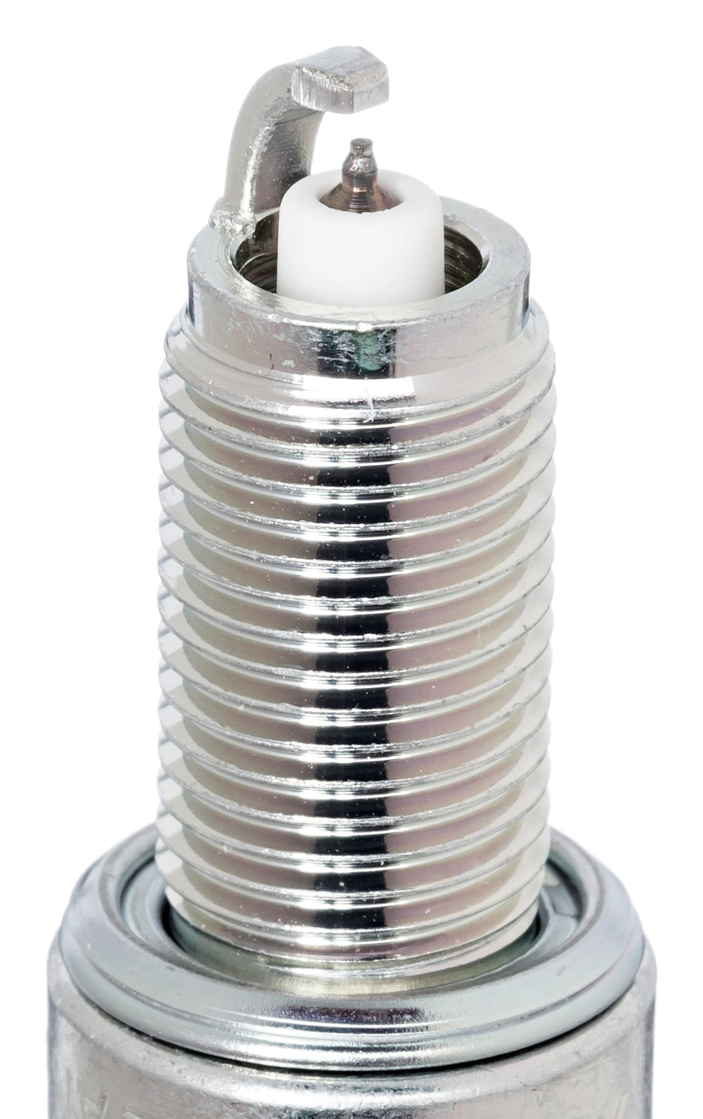 NGK CPR7EAIX-9 Iridium IX spark plug close-up of outer thread for precise fit