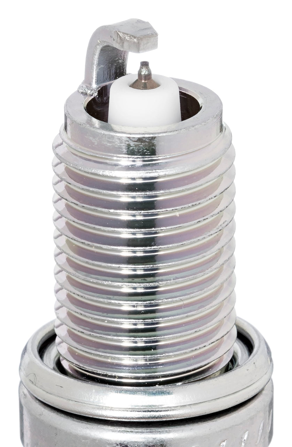 NGK DCPR6EIX spark plug electrode detail shows precision for long life