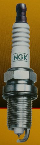 NGK DCPR7E spark plug 4-pack packaging view, includes authentic NGK parts and hardware